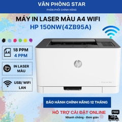 Máy In Laser Màu HP 150NW – In Màu Tài Liệu, Kết Nối WiFi, Phù Hợp Gia Đình & Văn Phòng, Bền Bỉ