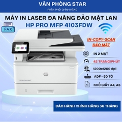 Máy In HP LaserJet Pro MFP 4103FDN - In Scan Copy Đảo mặt Tự Động, Kết Nối LAN Dùng Cho Doanh Nghiệp