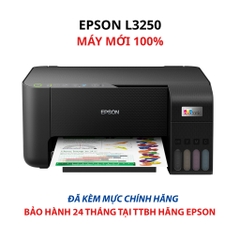 Máy in phun màu đa năng Wifi Epson L3250 khổ A4 - In màu wifi/ copy/ Scan ( Đã kèm mực chính hãng)