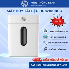 Máy hủy tài liệu HP W1508CC : Giấy / Ghim/ Thẻ tín dụng - Mới 100% - Chính hãng bảo hành 12 tháng