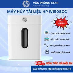 Máy hủy tài liệu HP W1508CC : Giấy / Ghim/ Thẻ tín dụng - Mới 100% - Chính hãng bảo hành 12 tháng