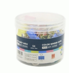 Kẹp bướm, kẹp giấy màu Hồng Hà 19mm
