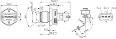 CẢM BIẾN ÁP SUẤT RAIL 6D107 6D114 BOSCH CHÍNH HÃNG