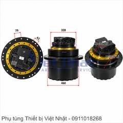 Cụm mô tơ di chuyển PC200-8 tổng thể