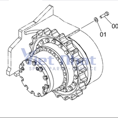 Mô tơ di chuyển ZX200-3 ZX210-3 ZX240-3