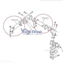 Sơ đồ EGR Cooler Isuzu 6HK1 gồm mã 8980281121 và 8980305823 dạng Type C và D