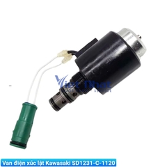 Solenoid thủy lực Kawasaki SD1231C1120 kèm giắc điện xanh