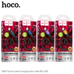 Cáp sạc nhanh iP 3A Hoco HK47 1M có đèn led báo sạc (usb ra iphone lightning 1 mét) chính hãng [BH 1 NĂM]