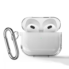 Hộp đựng tai nghe Pro3 Airpods 1:1 trong suốt xịn có móc treo gắn chìa khóa (túi case ốp đựng bảo vệ chống trày)