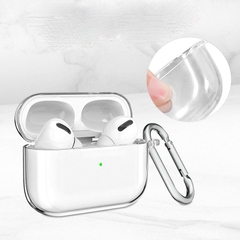 Hộp đựng tai nghe Pro3 Airpods 1:1 trong suốt xịn có móc treo gắn chìa khóa (túi case ốp đựng bảo vệ chống trày)