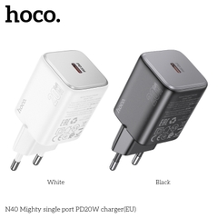 Cóc sạc nhanh 20w Hoco N40 PD 1 cổng type c chính hãng [BH 1 Năm]