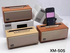 Loa Bluetooth XM-505/ XM-5H kiêm giá đỡ điện thoại Wooden XM5 [BH: 3 tháng]