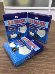 Khẩu trang 2 lớp vải kháng khuẩn 4D MASK TN hộp 5 cái chặn virus & ngăn khói bụi