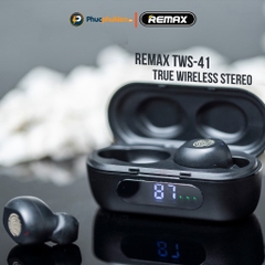 Tai nghe bluetooth REMAX TWS-41 kiểu dáng airpods có đế sạc chính hãng [BH 1 năm]