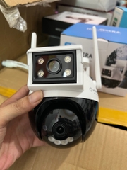 Camera IP Wifi Yoosee Q001 2 mắt 5.0Mpx HD P2P ngoài trời (hiện 2 màn hình 2 mắt cùng lúc) ban đêm có màu chính hãng [BH 6 tháng]