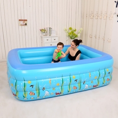 Bể bơi phao 3 tầng cao 60cm chữ nhật 1.8m x 1.4m cho bé