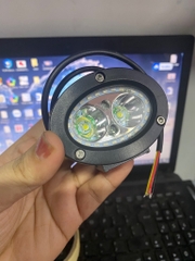 Đèn phượt, đèn Fa led L2 loại Có VÒNG LED SÁNG MÀU XANH, chóa gom sáng đường kính lớn và sâu giúp ánh sáng đi xa [BH: TEST]