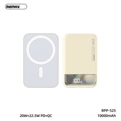 Pin sạc nhanh 22.5w không dây Remax RPP-525 10.000mAh mẫu magsafe dự phòng QC3.0+PD 22.5W chính hãng [BH 1 năm]