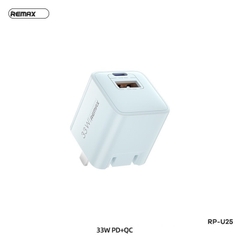 Cóc sạc nhanh 33W Remax RP-U25 1 cổng USB + 1 cổng Type C QC3.0+PD chính hãng [BH 1 Năm]