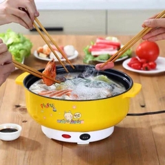 Nồi lẩu điện 28cm họa tiết hoạt hình phù hợp cho gia đình nhỏ, siêu tiện lợi [BH: 1 Tháng]