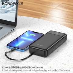 Pin sạc dự phòng Borofone BJ20A 20.000mAh kèm cáp chính hãng [BH 1 năm]