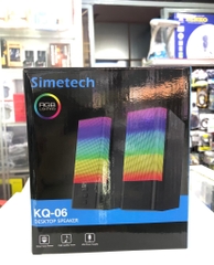 Loa vi tính Simetech KQ-06 cổng usb có đèn led RGB siêu hay chính hãng (k có jack 3.5, nguồn và âm thanh chung cổng usb) [BH 6 tháng] - T14