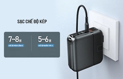 Pin sạc nhanh 22.5w Remax RPP-20 15.000mAh dự phòng kèm cáp liền pin + chân cắm ghim sạc ổ điện gập gọn + giá đỡ điện thoại QC3.0 + PD 18w chính hãng [BH 1 năm]