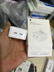 Cóc sạc nhanh 35w zin store 2 cổng Type C iPhone 14 chân mỹ full box G8 [BH 6 tháng]