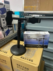 GIÁ ĐỠ KẸP 2 ĐIỆN THOẠI DC02 LIVESTREAM PROFESSSIONALMOBILE PHONE STAND ĐẾ TRÒN, ĐIỀU CHỈNH CAO THẤP [BH: NONE]