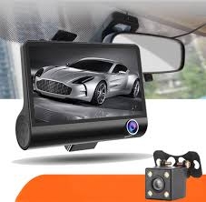 Camera hành trình xe hơi 3 mắt (trước, sau, lùi) màn hình 4 inch full HD ô tô [BH 1 tháng]