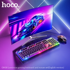 Combo bàn phím chuột có dây HOCO GM18 có đèn led dạ quang chuyên game chính hãng [BH 1 NĂM]