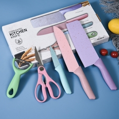 Set 5 món dao kéo làm bếp cao cấp Kitchen Knife