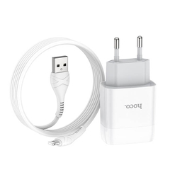 Bộ sạc nhanh HOCO C73A 2 cổng usb (cáp usb ra iphone lightning) 2.4A chính hãng [BH 1 năm]