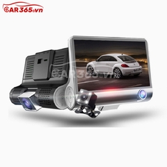 Camera hành trình xe hơi 3 mắt (trước, sau, lùi) màn hình 4 inch full HD ô tô [BH 1 tháng]