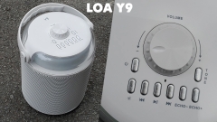 Loa karaoke bluetooth KTV Y-9 kèm 2 micro không dây xách tay [BH 6 tháng]