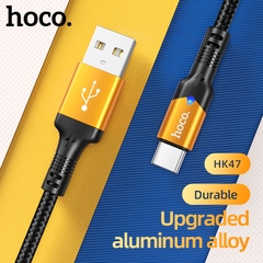 Cáp sạc nhanh iP 3A Hoco HK47 1M có đèn led báo sạc (usb ra iphone lightning 1 mét) chính hãng [BH 1 NĂM]