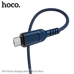 Cáp sạc nhanh samsung Hoco X59 micro 1M dây dù chính hãng [BH 1 năm]