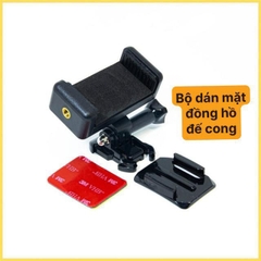 Giá đỡ kẹp điện thoại dán đồng hồ đế cong cho shipper, grab, be, ahamove