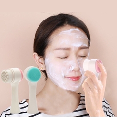 Cọ rửa mặt massage 2in1 tạo bọt, 2 đầu tiện dụng vệ sinh siêu sạch sâu [BH: NONE]