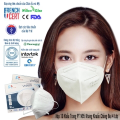 Khẩu trang PTMASK Medical VNN95 4 lớp kháng khuẩn (hộp 10c)