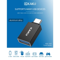 Cáp / Jack chuyển KAKU 532 OTG Type C 3.0 (Type-C ra Usb) chính hãng [BH 6 tháng]