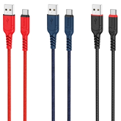 Cáp sạc nhanh Hoco X59 1m usb ra type-c dây dù chính hãng [BH 1 năm]