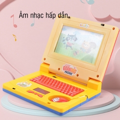 Đồ chơi Laptop mô phỏng cho bé, có nhạc kèm hình chạy trên màn hình- MÀU VỀ THEO LÔ [BH: NONE]