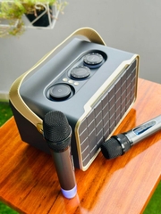 Loa bluetooth karaoke Party 200 xách tay kèm 2 micro không dây có đèn led siêu hay [BH 6 tháng]