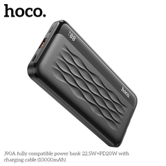 Pin sạc nhanh 22.5W HOCO J90A 10.000mAh dự phòng PD 20W QC3.0 kèm 2 cáp liền pin chính hãng [BH 1 năm] {KHÔNG BH CÁP}