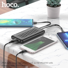 Pin sạc nhanh 22.5W HOCO J90A 10.000mAh dự phòng PD 20W QC3.0 kèm 2 cáp liền pin chính hãng [BH 1 năm] {KHÔNG BH CÁP}