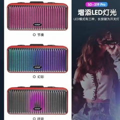 Loa bluetooth karaoke SDRD SD-319 PRO có đèn led, kèm 2 micro không dây chính hãng siêu hay [BH 6 tháng]