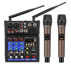Soundcard livestream Mixer Yamaha G4 usb kèm cặp micro không dây [BH: 6 tháng]