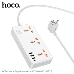 Ổ cắm điện đa năng HOCO AC8A 3U1C 3 ổ cắm 30W [BH 1 NĂM]