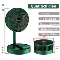 Quạt để bàn gấp gọn FS-21 tích điện loại 1 [BH 1 tuần]